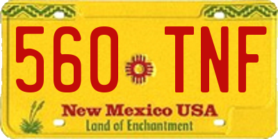 NM license plate 560TNF