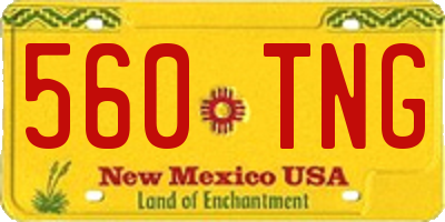 NM license plate 560TNG