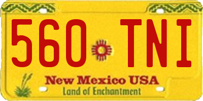 NM license plate 560TNI