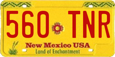 NM license plate 560TNR
