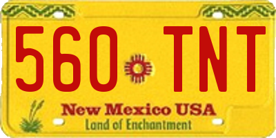 NM license plate 560TNT