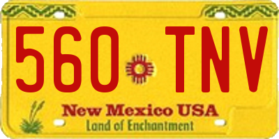 NM license plate 560TNV