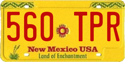 NM license plate 560TPR