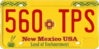 NM license plate 560TPS
