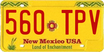 NM license plate 560TPV
