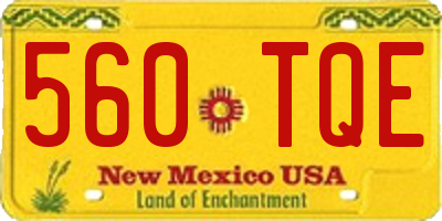 NM license plate 560TQE
