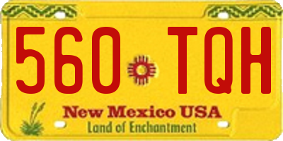 NM license plate 560TQH