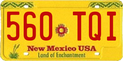 NM license plate 560TQI