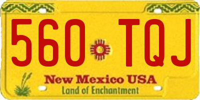 NM license plate 560TQJ