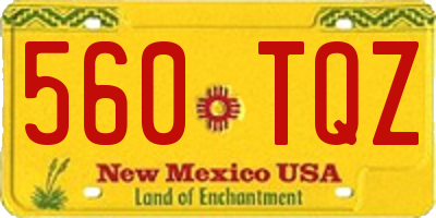 NM license plate 560TQZ