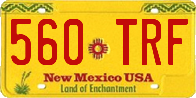 NM license plate 560TRF