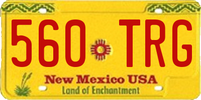 NM license plate 560TRG