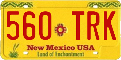 NM license plate 560TRK