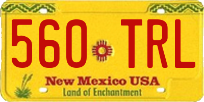 NM license plate 560TRL