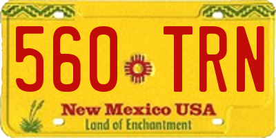NM license plate 560TRN