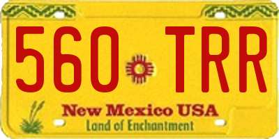 NM license plate 560TRR