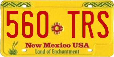 NM license plate 560TRS