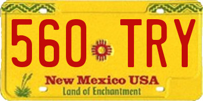 NM license plate 560TRY