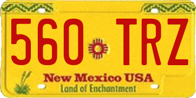NM license plate 560TRZ