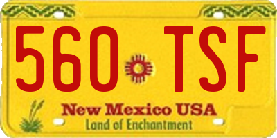 NM license plate 560TSF