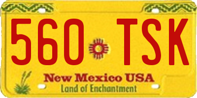 NM license plate 560TSK