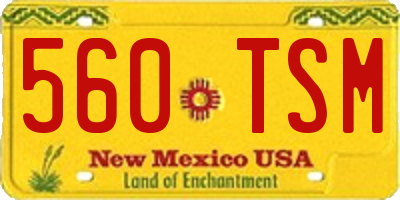 NM license plate 560TSM