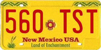 NM license plate 560TST