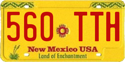 NM license plate 560TTH