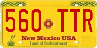 NM license plate 560TTR