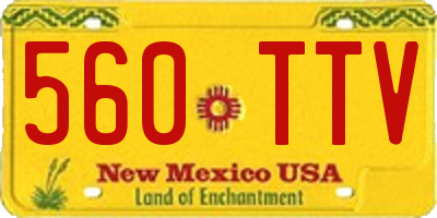 NM license plate 560TTV