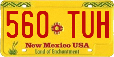 NM license plate 560TUH