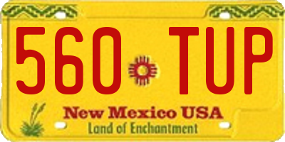 NM license plate 560TUP