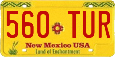 NM license plate 560TUR