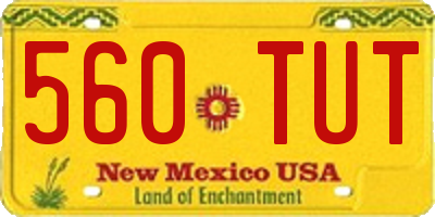 NM license plate 560TUT