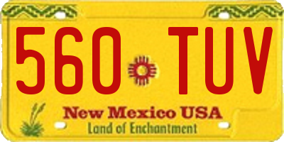 NM license plate 560TUV
