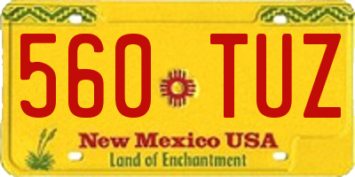 NM license plate 560TUZ