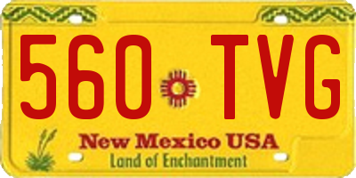 NM license plate 560TVG