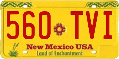 NM license plate 560TVI