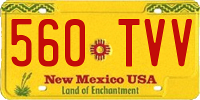 NM license plate 560TVV