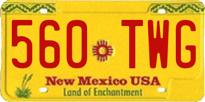 NM license plate 560TWG