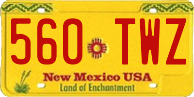 NM license plate 560TWZ