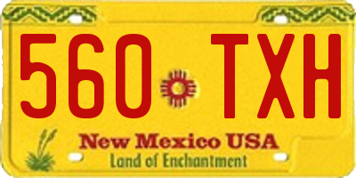 NM license plate 560TXH
