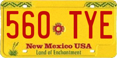 NM license plate 560TYE