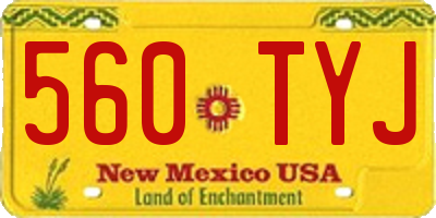 NM license plate 560TYJ
