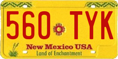 NM license plate 560TYK