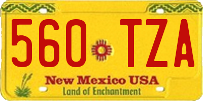 NM license plate 560TZA