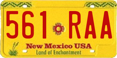 NM license plate 561RAA