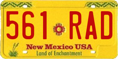 NM license plate 561RAD