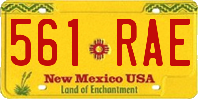 NM license plate 561RAE
