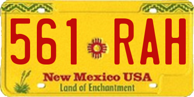 NM license plate 561RAH